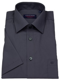 Casa Moda Short Sleeve Shirt - Comfort Fit - Anthracite - w/o OP