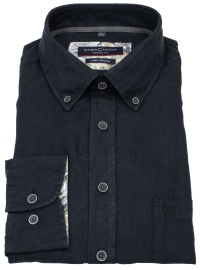 Casa Moda Linen Shirt - Casual Fit - Button Down Collar - Black