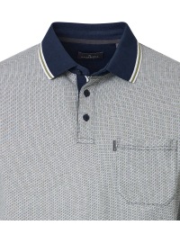 Casa Moda Poloshirt - Regular Fit - Kontrastkragen - feines Muster - grün - Thumbnail ID: arimcf8n9h