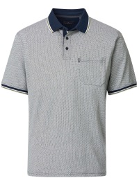 Casa Moda Poloshirt - Regular Fit - Kontrastkragen - feines Muster - grün - Thumbnail ID: arimmw5f1d