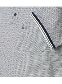 Casa Moda Poloshirt - Regular Fit - Kontrastkragen - feines Muster - grün - Thumbnail ID: arimod6th3