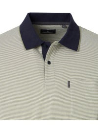 Casa Moda Poloshirt - Regular Fit - Kontrastkragen - Streifen - grün - Thumbnail ID: arimm5258q