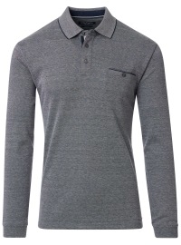 Casa Moda Poloshirt - Regular Fit - Langarm - blau