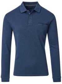 Casa Moda Poloshirt - Regular Fit - Langarm - blau