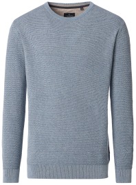 Casa Moda Pullover - Rundhals Ausschnitt - Struktur - hellblau
