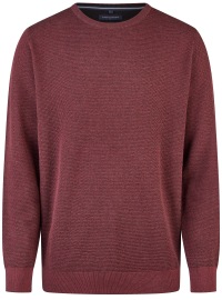Casa Moda Pullover - Rundhals Ausschnitt - Struktur - rot