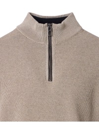 Casa Moda Sweatshirt Pullover - Troyerkragen - Struktur - beige - Thumbnail ID: arimmdoo32
