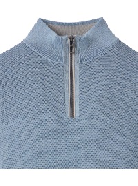 Casa Moda Sweatshirt Pullover - Troyerkragen - Struktur - blau - Thumbnail ID: arima4583t