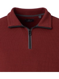 Casa Moda Sweatshirt Pullover - Troyerkragen - Struktur - rot - Thumbnail ID: arim9ct8v7