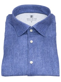 DESOTO Hemd - Slim Fit - Jersey - Kentkragen - blau - Thumbnail ID: arimd537h7