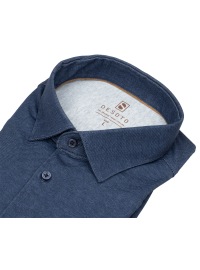 DESOTO Hemd - Slim Fit - Jersey - Kentkragen - dunkelblau - Thumbnail ID: arimfw5d95