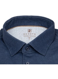 DESOTO Hemd - Slim Fit - Jersey - Kentkragen - dunkelblau - Thumbnail ID: arimuhh4c8