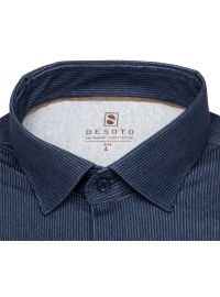 DESOTO Hemd - Slim Fit - Jersey - Struktur - dunkelblau - Thumbnail ID: arim447nnd