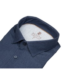 DESOTO Hemd - Slim Fit - Jersey - Struktur - dunkelblau - Thumbnail ID: arimd9w54h