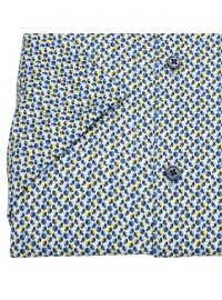 DESOTO Kurzarmhemd - Slim Fit - Jersey - Kentkragen - Print - blau / gelb - ohne OVP - Thumbnail ID: arima68fc3