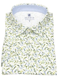 DESOTO Poloshirt - Slim Fit - Jersey - Print - grün / blau