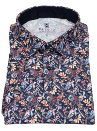 DESOTO Poloshirt - Slim Fit - Jersey - Print - rot / blau