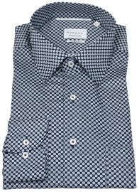 Eterna Hemd - Comfort Fit - Kentkragen - Muster - dunkelblau / hellblau