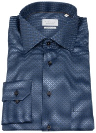 Eterna Hemd - Comfort Fit - Kentkragen - Print - blau / beige
