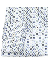 Eterna Hemd - Comfort Fit - Kreise - blau / grün - extra langer 68cm Arm - ohne OVP - Thumbnail ID: arimos6cnm