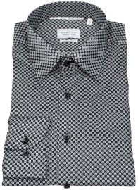 Eterna Hemd - Modern Fit - Dynamic Cotton - Print - schwarz / grau