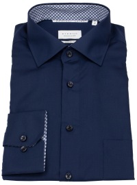 Eterna Hemd - Modern Fit - Kentkragen - dunkelblau - extra langer 68cm Arm - ohne OVP