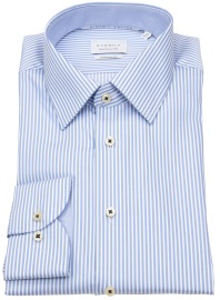 Eterna Hemd - Modern Fit - Kentkragen - Natural Stretch - Streifen - hellblau / weiß - ohne OVP