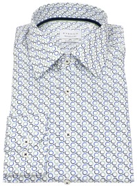 Eterna Hemd - Modern Fit - Kreise - blau / grün - extra langer 68cm Arm