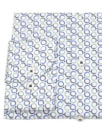 Eterna Hemd - Modern Fit - Kreise - blau / grün - extra langer 68cm Arm - Thumbnail ID: arim6auo1s