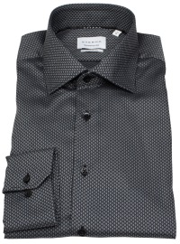 Eterna Hemd - Modern Fit - Print - schwarz / grau