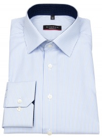 Eterna Hemd - Modern Fit - Streifen - hellblau / weiß