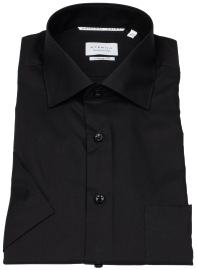 Eterna Kurzarmhemd - Comfort Fit - Kentkragen - schwarz