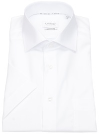 Eterna Short Sleeve Shirt - Comfort Fit - Kent Collar - White - w/o OP