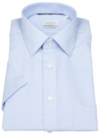 Eterna Kurzarmhemd - Modern Fit - Dynamic Cotton - Struktur - hellblau