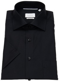 Eterna Kurzarmhemd - Modern Fit - Kentkragen - schwarz