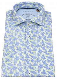 Eterna Short Sleeve Shirt - Modern Fit - We Care Shirt - Light Blue / Green