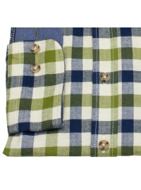 Fynch-Hatton Shirt - Casual Fit - Button-Down - checked - green / blue - Thumbnail ID: arim6u2a3w