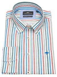 Fynch-Hatton Shirt - Casual Fit - Button Down - Striped - Multicolored - w/o OP