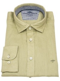 Fynch-Hatton Leinenhemd - Casual Fit - Kentkragen - pistazie / grün