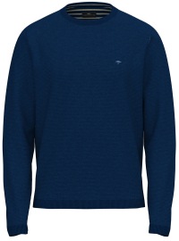 Fynch-Hatton Pullover - Casual Fit - Rundhals-Ausschnitt - dunkelblau