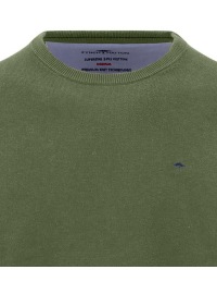 Fynch-Hatton Pullover - Casual Fit - Rundhals-Ausschnitt - grün - Thumbnail ID: arimwvs7tq