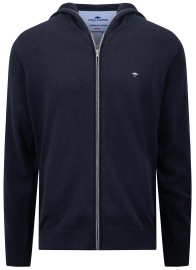 Fynch-Hatton Zipped Hooded Cardigan - Casual Fit - Kapuze - Dark Blue - w/o OP