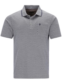 Hajo Poloshirt - Regular Fit - Stay Fresh - feines Muster - dunkelblau