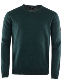 Hajo Pullover - Regular Fit - Rundhals - dunkelgrün