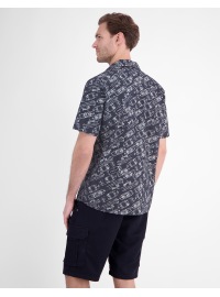 Lerros Kurzarmhemd - Regular Fit - Boote Print - dunkelblau - Thumbnail ID: arimh774du