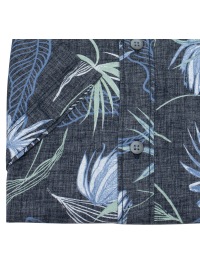 Lerros Kurzarmhemd - Regular Fit - floraler Print - dunkelblau - Thumbnail ID: arim86hq38