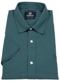 Lerros Kurzarmhemd - Regular Fit - petrol
