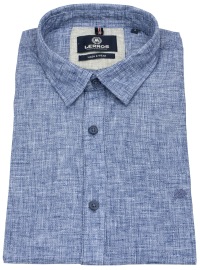 Lerros Kurzarmhemd - Regular Fit - Under Button Down - blau