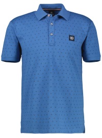 Lerros Poloshirt - Modern Fit - Muster - blau