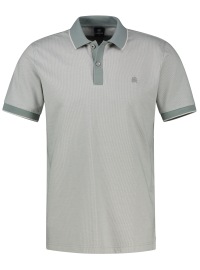 Lerros Poloshirt - Regular Fit - Kontrastkragen - grau